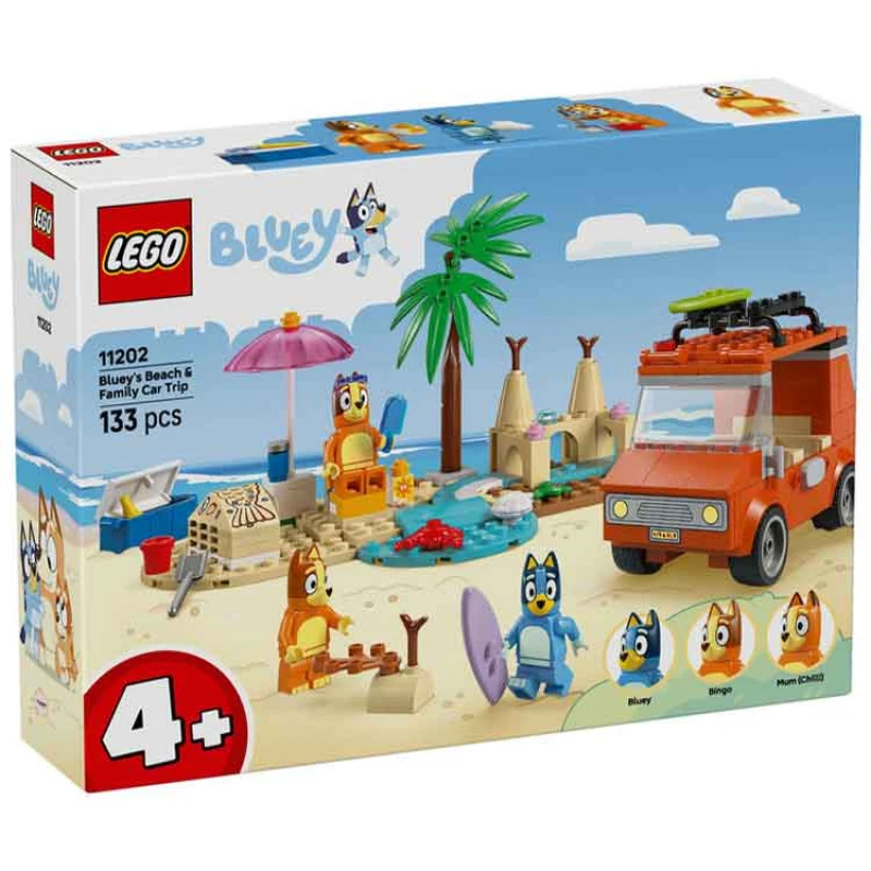 Image of LEGO Bluey LEGO Bluey: Bluey's Beach & Family Car - LEGO Bluey Male TC73101