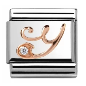 Image of Nomination CLASSIC Rose Gold Letter Y Charm 430310/25