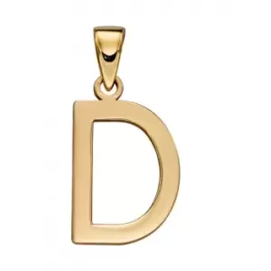 Image of 9ct Yellow Gold D Pendant GP2203