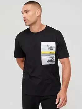 Image of BOSS Motor Relaxed Fit T-Shirt - Black Size M Men