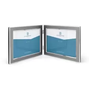 Image of Zilverstad Photo Frame Padua Design Brushed Aluminium Double Size Each 18X13cm