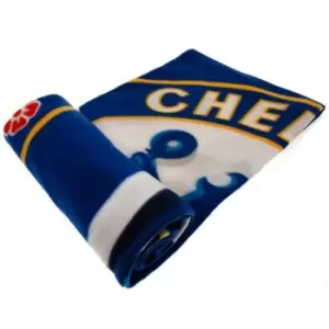 Image of Chelsea FC Fleece Pulse Blanket (One Size) (Royal Blue/White)