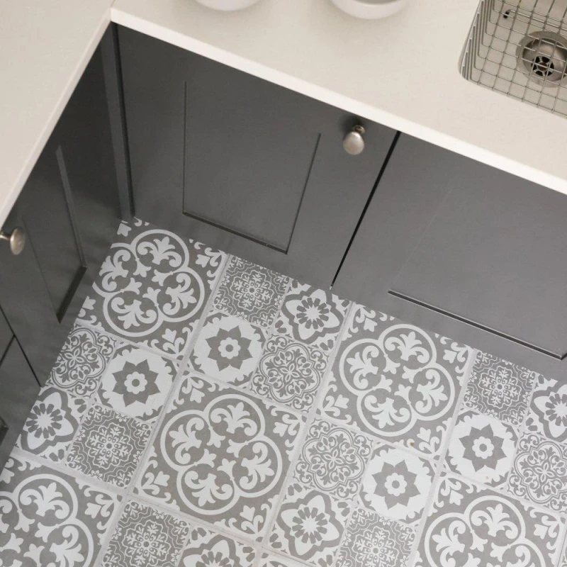 Image of Floor Pops Self Adhesive Vinyl Floor Tiles Valencia Grey Grey unisex 2.23 SQM