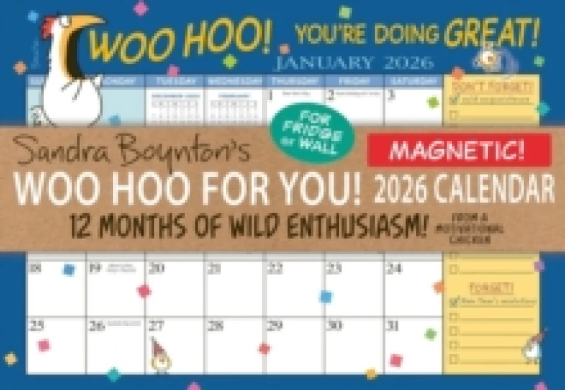 Image of Sandra Boynton's Woo Hoo for You! 2026 Magnetic Calendar Calendar