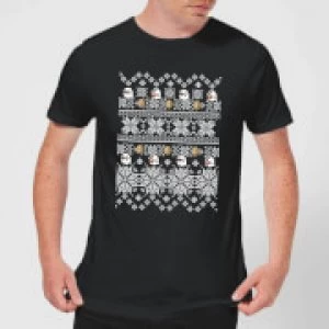 Image of Nintendo Super Mario Retro Boo Mens Christmas T-Shirt - Black