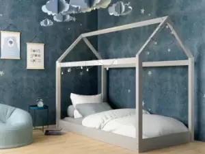 Image of LPD Hickory House 3ft Single Grey Wooden Bed Frame