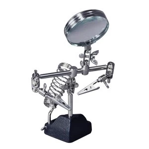 Image of Cml Helping Hands W/Magnifier Soldering Iron Rest & 2 Arms