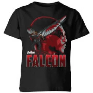 Image of Avengers Falcon Kids T-Shirt - Black - 3-4 Years