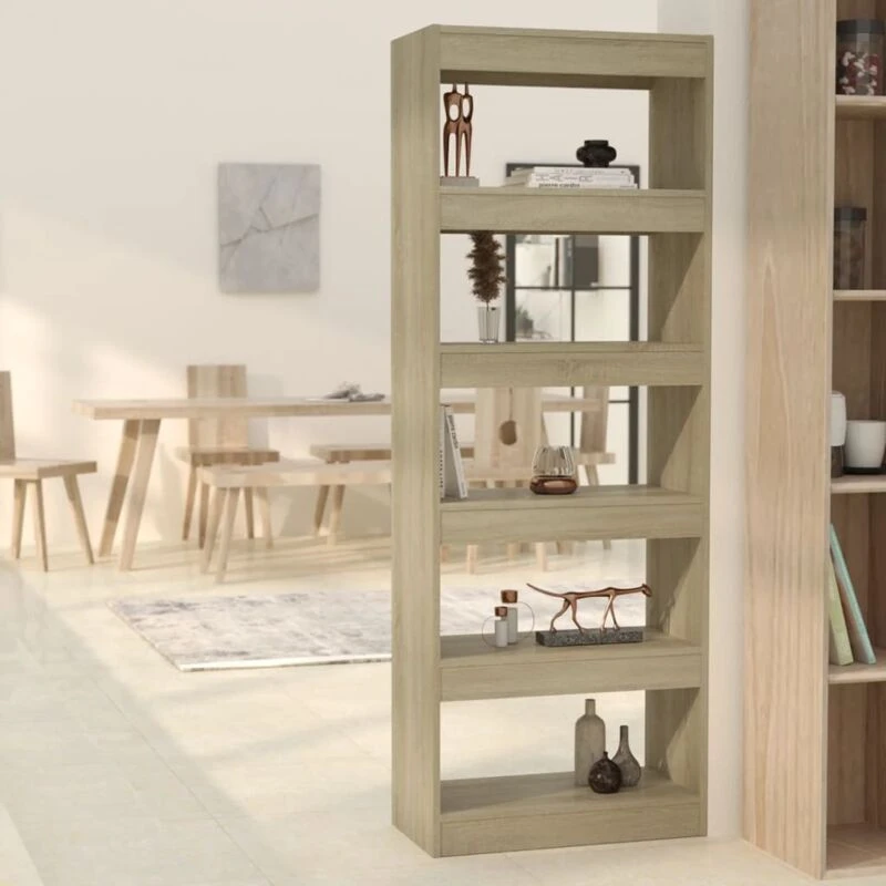 Image of VIDAXL Book Cabinet/Room Divider Sonoma Oak 60x30x166cm Engineered Wood Vidaxl 8720286843338