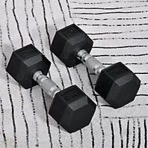 Image of Homcom Hex Dumbbell Rubber Weights Set 1200 kg