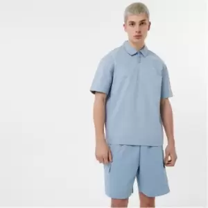 Image of Jack Wills Tech Short Sleeve Zip Shirt - Blue