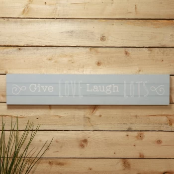 Image of Love Life Giant Plaque - Give Love, Laugh Lots