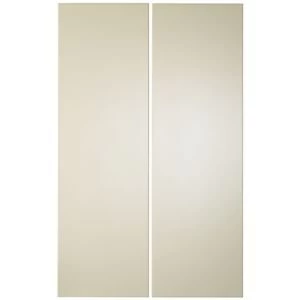 Image of Cooke Lewis Raffello High Gloss Cream Larder door W300mm Set of 2