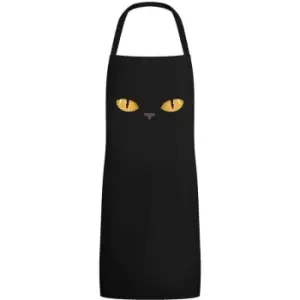 Image of Grindstore Unisex Adult Curious Kitten Full Apron (One Size) (Black) - Black