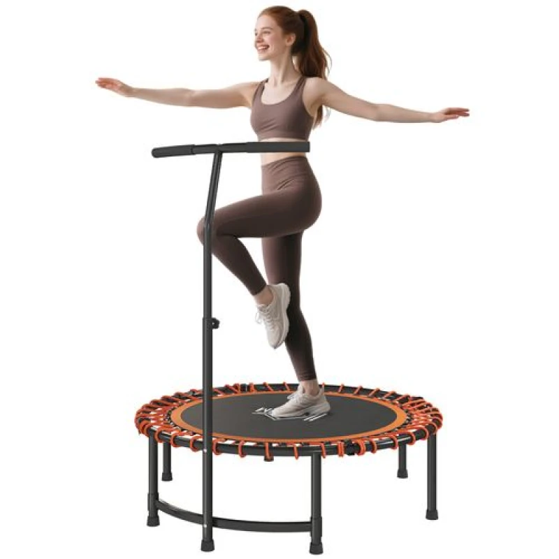 Image of HOMCOM HOMCOM Trampoline Outdoor Bouncer Jumper 3-Level Adjustable Handle in Orange Orange One Size Unisex 5063603036017
