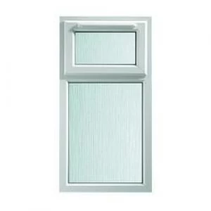 Image of Wickes Upvc Casement Window White 610 x 1010mm Top Hung Obscure Glass