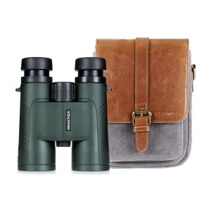 Image of PRAKTICA Odyssey 8x42mm Green Waterproof FMC Optics Binoculars with FREE CASE