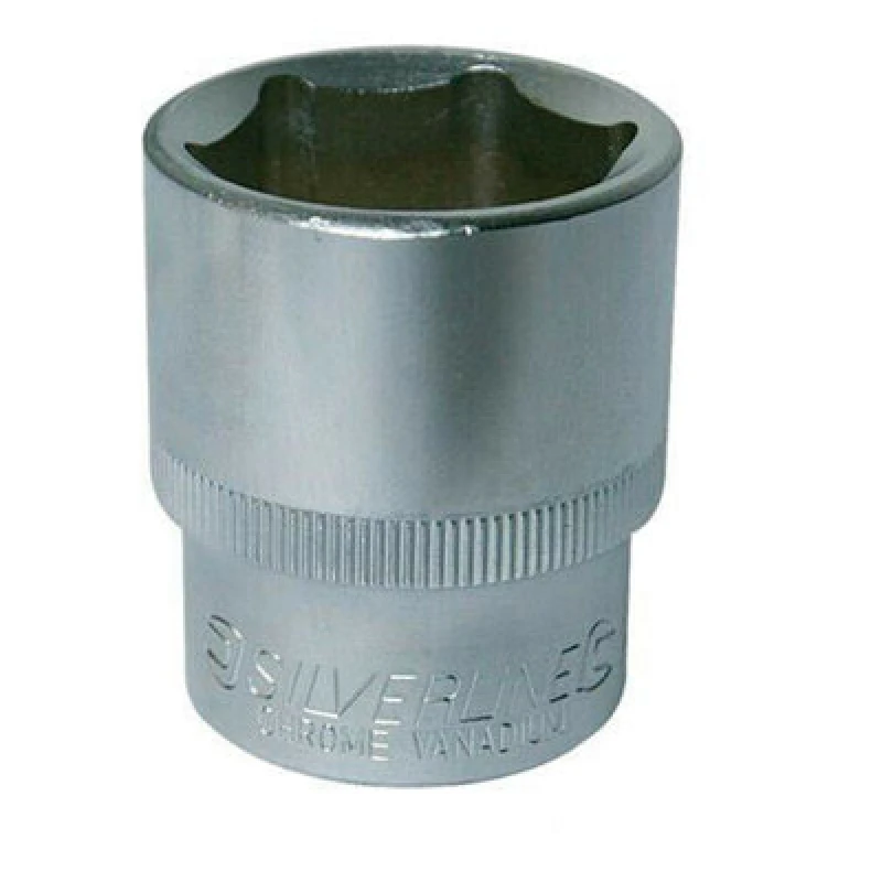 Image of Loops 22mm Steel Hex Socket ½" Inch Drive Allan Nut Chrome Bit Bolt Tightening Metallics