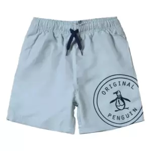 Image of Original Penguin Original Penguin Logo Swimshort Junior Boys - Blue