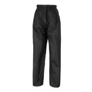 Image of Result Core Kids/Childrens Unisex Stormdri Rain Over Trouser / Pants (7-8 years) (Black)