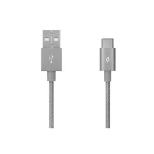 Image of TTEC AlumiCable 1.2m Type-C 2.0 to USB Data and Charging Cable - Grey