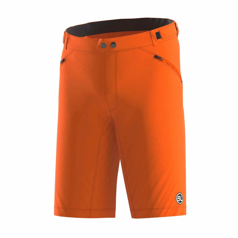 Image of Bicycle Line Mens Ostiglia 2 Baggy UPF 50+ Knee Length Zip Pockets MTB Shorts Orange male Small