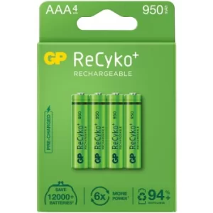 Image of GP GPRHC103C263 GP ReCyko 950 AAA card of 4