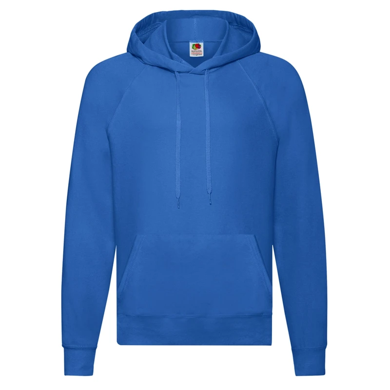 Image of Fruit Of The Loom Fruit of the Loom Men Lightweight Hooded Sweatshirt in Blue Size: Small Blue S Male 5063425979622