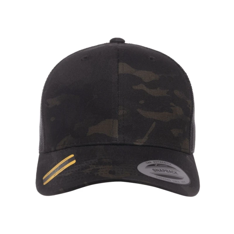 Image of Flexfit by Yupoong Mens Multicam Retro Trucker Cap in Navy Navy Male One Size
