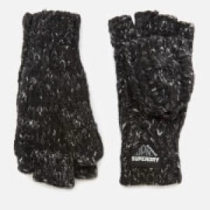 Image of Superdry Womens Gracie Cable Gloves - Black Tweed