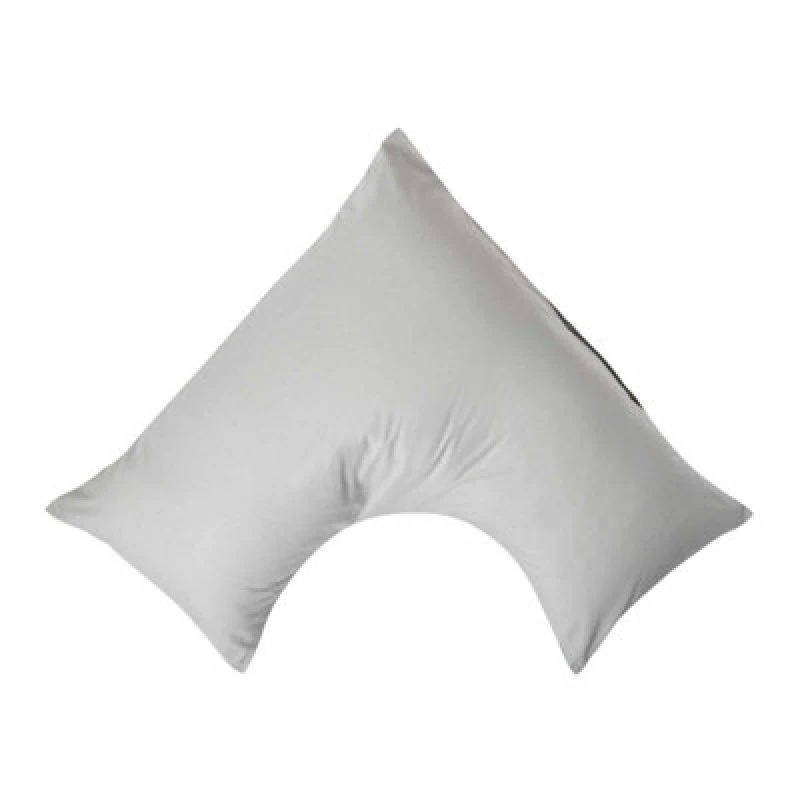 Image of Homescapes Egyptian Cotton V Shaped Pillowcase 200 TC Silver