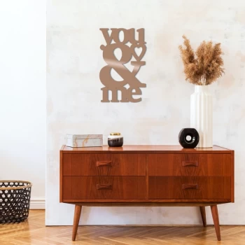 Image of You & Me - Copper Copper Decorative Metal Wall Accessory