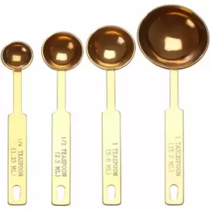 Image of Alchemist Gold Finish Measuring Spoons - Premier Housewares