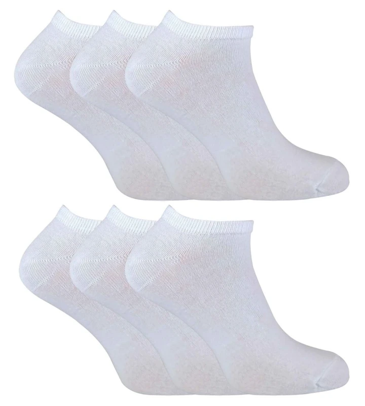 Image of Sock Snob Sock Snob Men Cotton Low Cut Ankle Socks in White Size: 6-11 White 6-11 Male 5060597075985