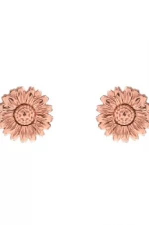 Image of Ladies Olivia Burton Rose Gold Plated Sterling Silver 3D Daisy Stud Earrings OBJ16DAE14