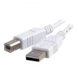 Image of C2G 1m USB 2.0 A/B Cable - White