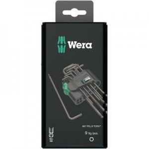 Image of Wera 967 PKL/9 SB SiS TORX socket Allen key set 9 Piece