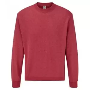 Image of Fruit Of The Loom Mens Classic Drop Shoulder Sweatshirt (M) (Heather Red)