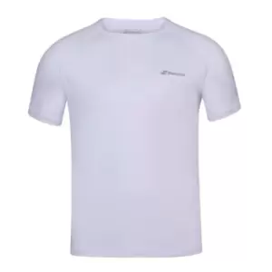 Image of Babolat Poly Crew Neck T Shirt Mens - White