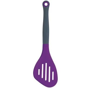 Image of KitchenCraft Colourworks Silicone Slotted Turner - Purple