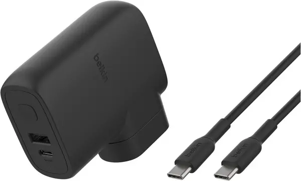 Image of Belkin 25W Hybrid Wall Charger Plus Power bank 5k - Black