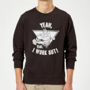 Image of DC Comics Superman I Work Out Sweatshirt - Black