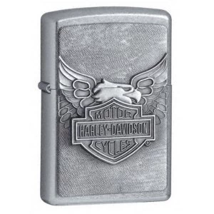 Image of Zippo Iron Eagle Emblem Lighter Street Chrome Windproof Lighter