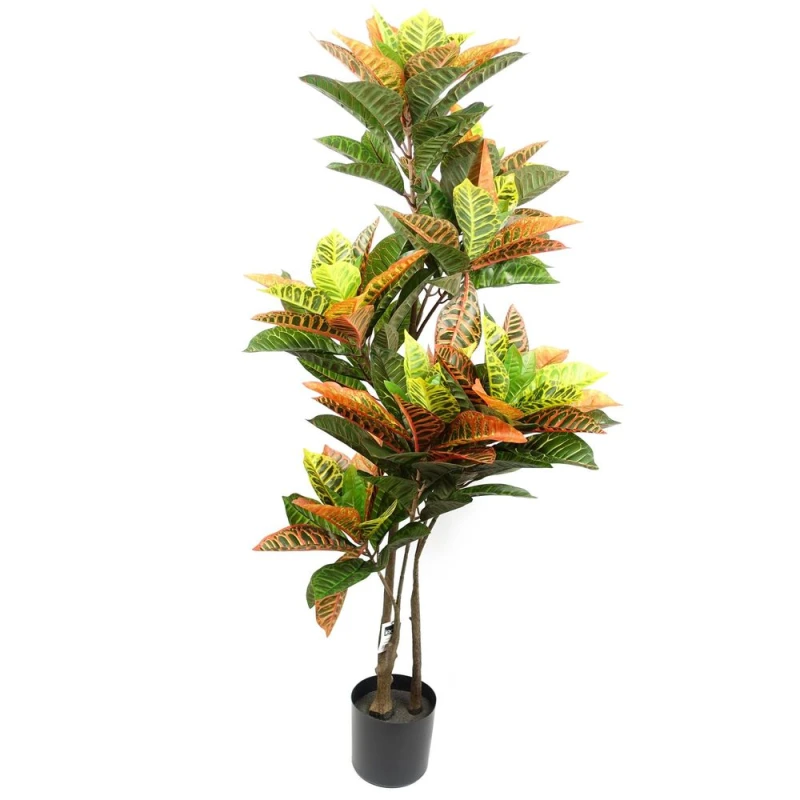 Image of Leaf Design 140cm Artificial Codiaeum Tree with 179 Leaves