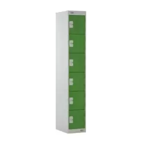 Image of 6 Door Locker 300X300X1800 Green Door