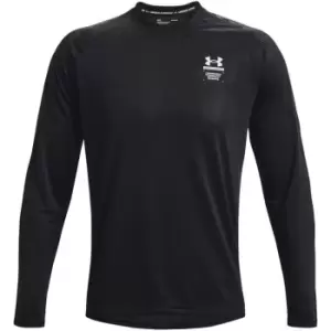 Image of Under Armour Armour Armourprint Long Sleeve Top Mens - Black