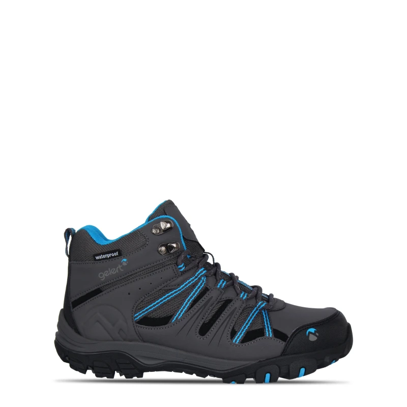 Image of Gelert Horizon Waterproof Walking Boots Juniors Charcoal/Blue male 3.5 (36)