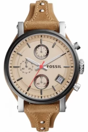 Image of Ladies Fossil Original Boyfriend Chronograph Cuff Watch ES4177