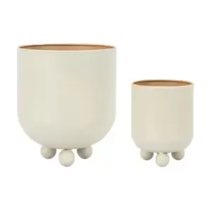 Image of Gallery Interiors Set of 2 Venus Planters in Grey