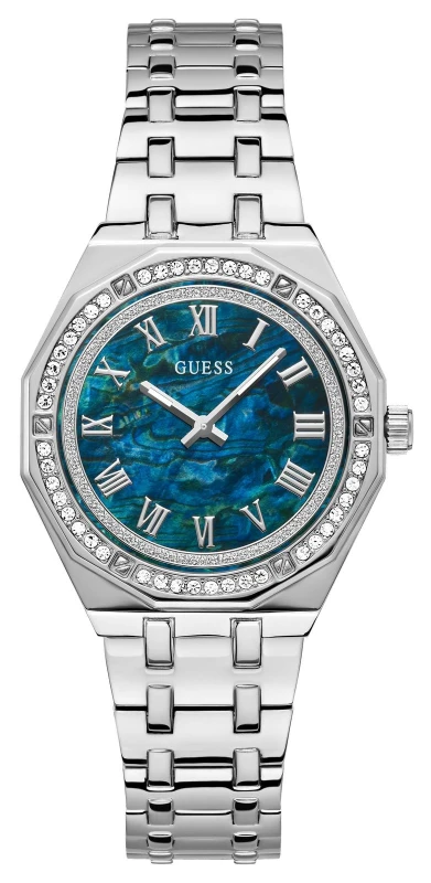 Image of Guess GW0770L1 Womens DESIRE (36mm) Blue Mother-of-Pearl Watch